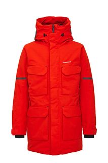 Удлиненная зимняя куртка красного цвета Didriksons