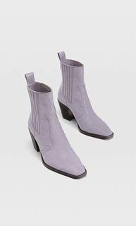 Stradivarius Ботильоны В Стиле Кантри С Тиснением Женская Коллекция Multicolor 35