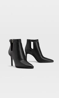 Stradivarius Ботильоны С Вырезами И На Шпильке Женская Коллекция Черный 38
