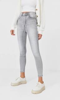 Stradivarius Джинсы Премиум-Качества С Очень Высокой Посадкой Женская Коллекция Серый 38