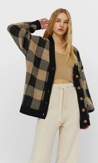 Stradivarius Кардиган С Объемными Рукавами Женская Коллекция Бежевый L