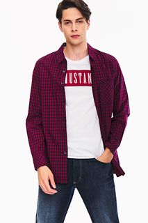 Рубашка мужская Mustang 1009888-11835 бордовая XL INT