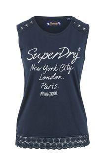 Майка женская Superdry G60140ST синяя 10 UK