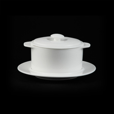 Блюдце к горшку с крышкой 6 150мм "Chan Wave Classic" ivory LQ-Q733 No Brand