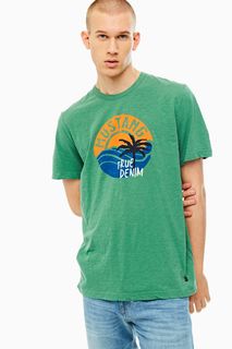 Футболка мужская Mustang 1009534-6398 зеленая XXXL INT