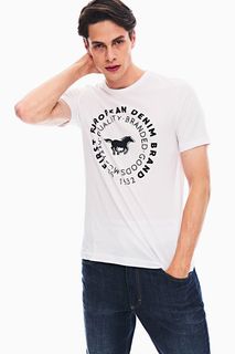 Футболка мужская Mustang 1009930-2045 белая XL INT