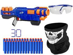 Набор NERF Легион Трилоджи № 1 Бластер Элит Трилоджи, патроны 30 шт, бандана Череп, очки