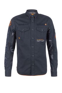 Рубашка мужская Superdry M40101TT синяя XXL INT
