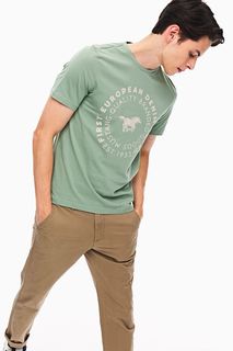 Футболка мужская Mustang 1009930-6461 зеленая XXXL INT