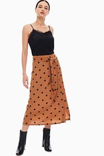 Юбка женская ICHI 112384 коричневая 34 EU