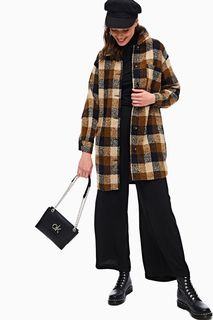 Пальто женское ICHI 112427 коричневое L INT