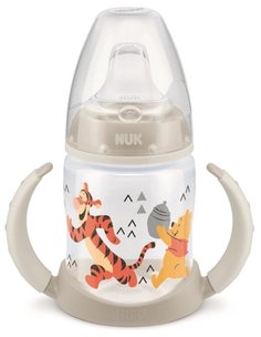 Бутылочка NUK FC+ Дисней Винни бежевая с силиконовой насадкой и ручками, 150 мл