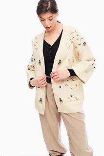 Кардиган женский ICHI 112171 бежевый XS-S EU