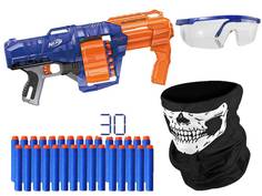Набор NERF Легион Серджфайр № 1 Бластер Элит Серджфайр, патроны 30 шт, бандана Череп, очки
