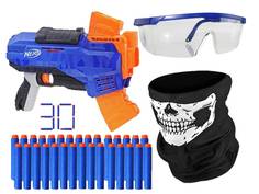 Набор NERF Легион Руккус № 2 Бластер Нерф Элит Руккус, патроны 30 шт., бандана Череп, очки