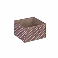 Короб для хранения "Полька", Д280 Ш280 В180, коричневый, ESH20 Handy Home