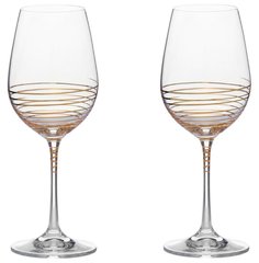 Виола бокал для вина 350 мл. (2шт) Золотая спираль Crystalex CZ s.r.o.