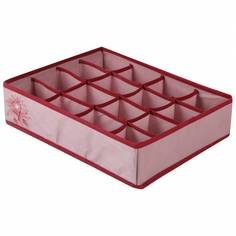 Короб-органайзер "Хризантема" 16 секций, Д350 Ш270 В90, розовый, бордовый, UC-85 Handy Home