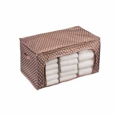 Кофр для хранения "Полька", Д560 Ш360 В300, коричневый, ESH14 Handy Home