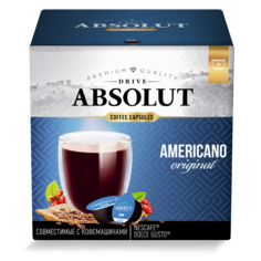 Кофе Absolut Drive Americano Original в капсулах для кофемашины Dolce Gusto 16 капсул