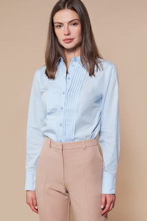 Блуза женская Vilatte D29.684 голубая 42