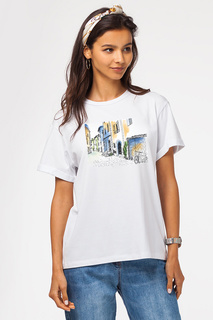 Футболка женская Vilatte D49.649 белая 44