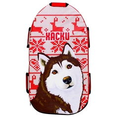 Санки-ледянки SNOWKID Хаски цвет красный, 80 см. Bars