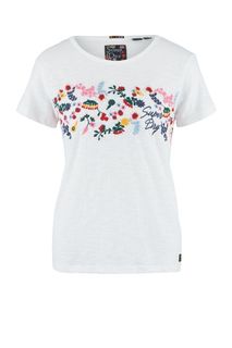 Футболка женская Superdry G60129RT белая 10 UK