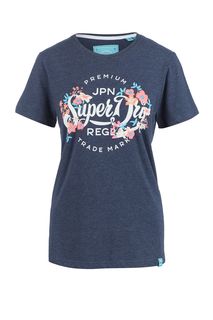 Футболка женская Superdry G10150YT синяя 10 UK