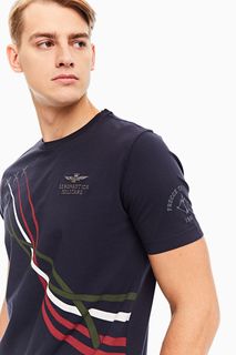 Футболка мужская Aeronautica Militare TS1711J372 08184 синяя XXL INT