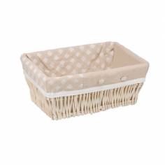 Корзина стеллажная "Пуговка", Д350 Ш270 В150, молочный, EW-22 L Natural House