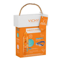 Набор Vichy Детский спрей-вуаль «Анти-песок» SPF50+ 200 мл + Детские очки для плавания