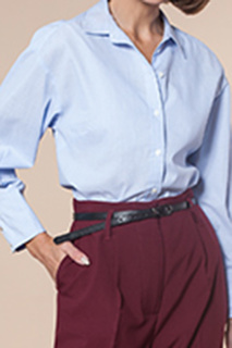 Блуза женская Vilatte D29.685 голубая 56