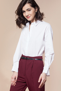 Блуза женская Vilatte D29.681 белая 48