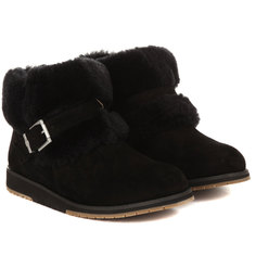 Полусапоги женские Emu Australia Oxley Fur Cuff черные 41 EU