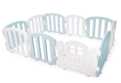 Детский манеж Ifam First Baby Room с калиткой, белый, голубой