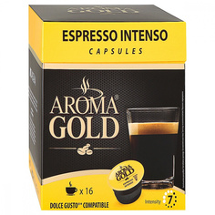 Кофе Aroma Gold "Espresso intenso", 16 капсул для кофемашины Dolche Gusto