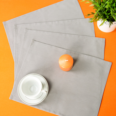 Комплект декоративных салфеток на стол из 4 шт. Серая гавань, Altali, 40x30 см, 4-Z155/1