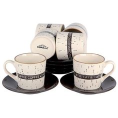 Набор чайный "Кофемания" (12 предметов) Коралл