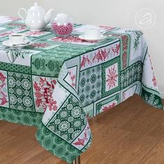 Скатерть столовая "Метелица (зеленая)" СБ.150х260 Артпостель