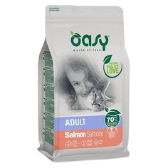 Сухой корм для кошек Oasy Dry Cat Adult Salmon, лосось, 1.5кг