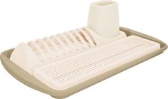 Сушилка для посуды Giaretti с сушилкой для приборов 554х330х120 мм капучино