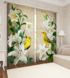 Фотошторы Сирень Anfora 290x260