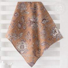 Полотенце кухонное из рогожки "Жардин (коричневое)" 50х70 Артпостель