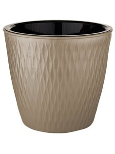 Кашпо ElfPlast Kerama, темно-бежевый, 8.5 л