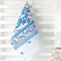 Полотенце кухонное из рогожки "Хрусталь" 50х70 к Новому Году Артпостель
