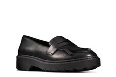 Лоферы женские Clarks Witcombe Dawn 26146610 черные 39.5 EU
