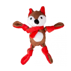 Мягкая игрушка для собак Duvo+ Новогодний лис, коричневый, 31 см,