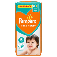 Подгузники Pampers Sleep & Play 5 (11-18 кг), 58 шт.