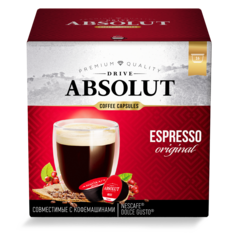 Кофе Absolut Drive Espresso Original в капсулах для кофемашины Dolce Gusto 16 капсул